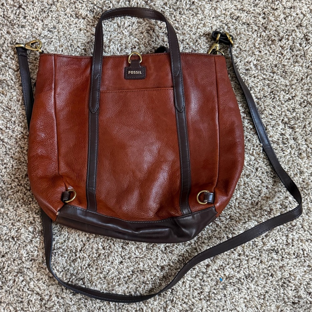 Fossil Sydney convertible backpack brown leather